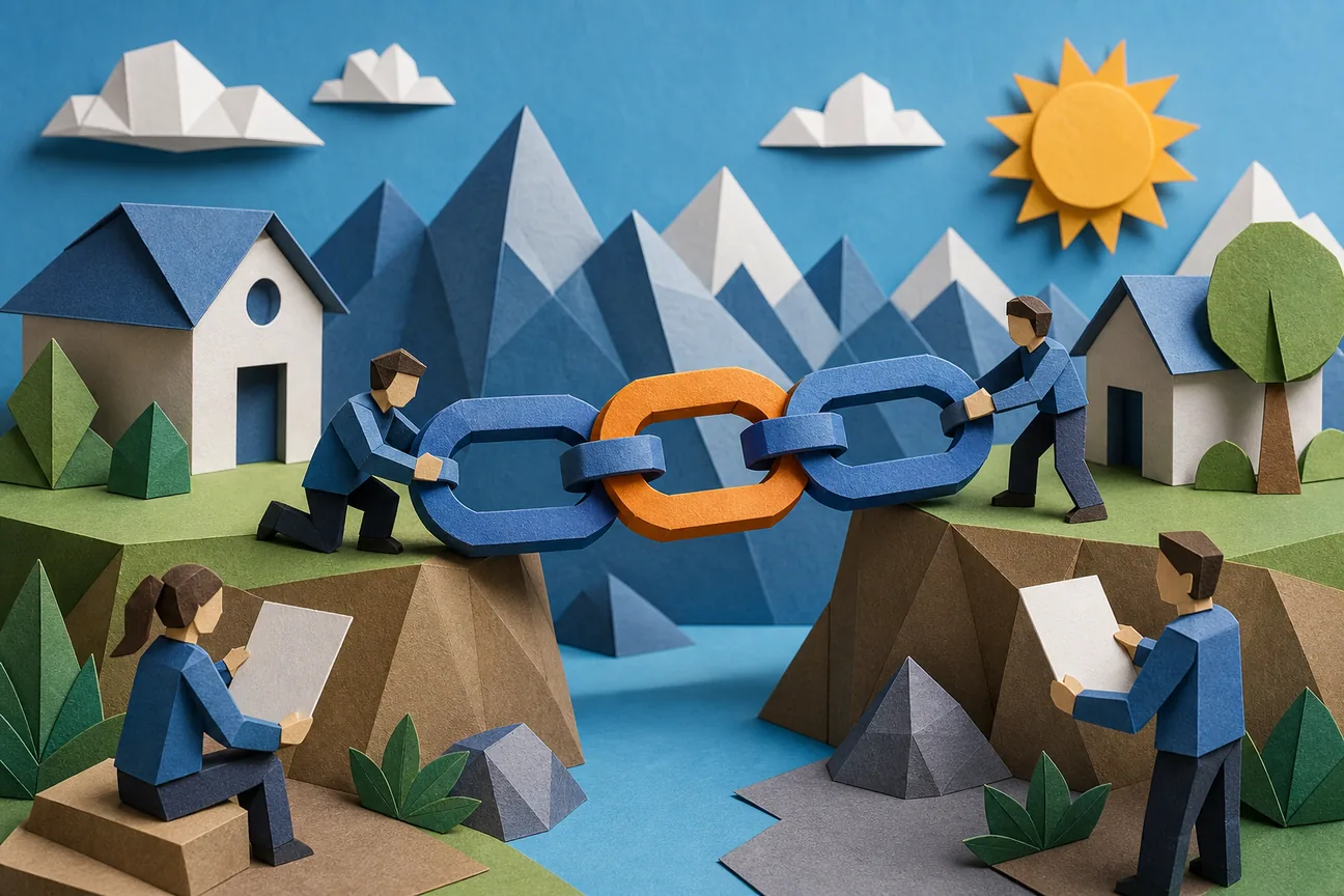 Papercraft illustration of Best Places to Buy Dofollow Backlinks