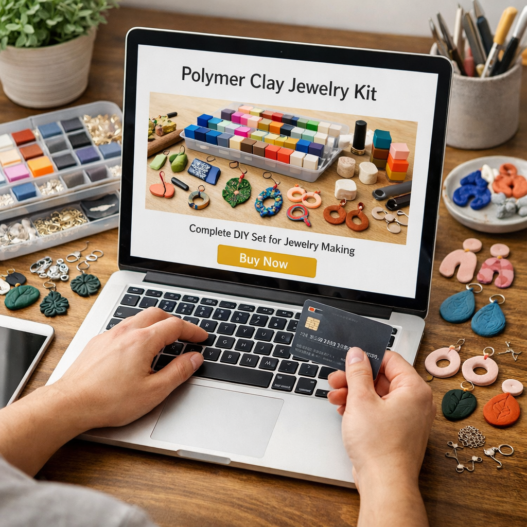 A photorealistic image related to buy-polymer-clay-jewelry-kit-online. Alt: buy-polymer-clay-jewelry-kit-online