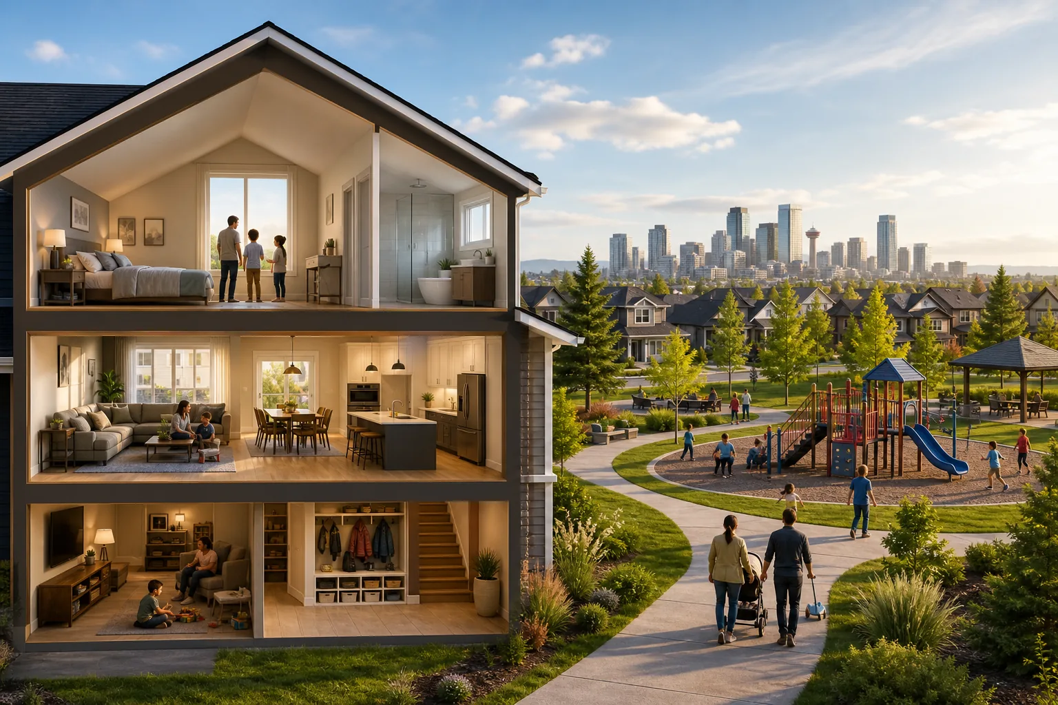 Illustration for Calgary South Detached Homes: Family Layouts And Community Amenities