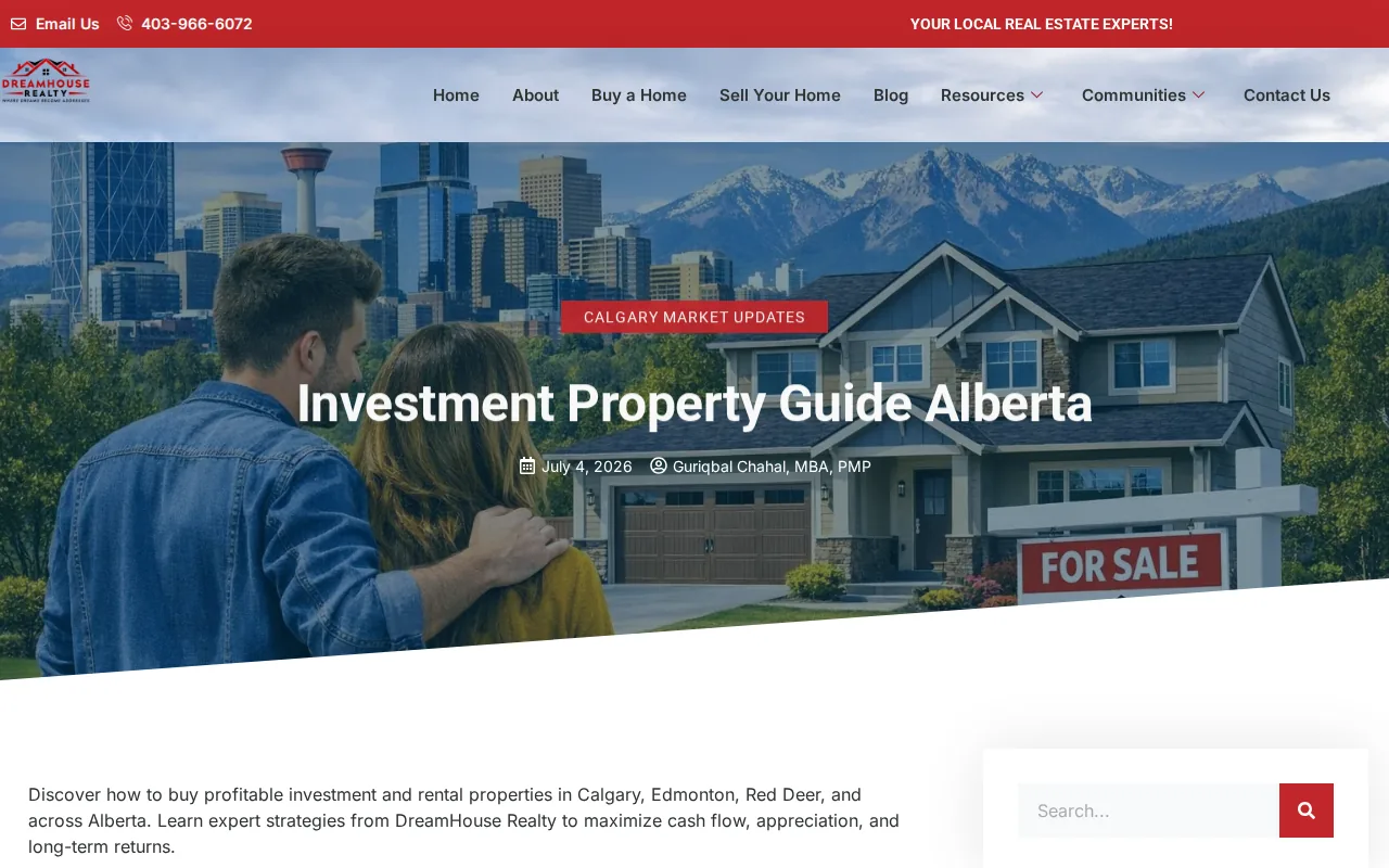 Screenshot of the DreamHouse Realty website