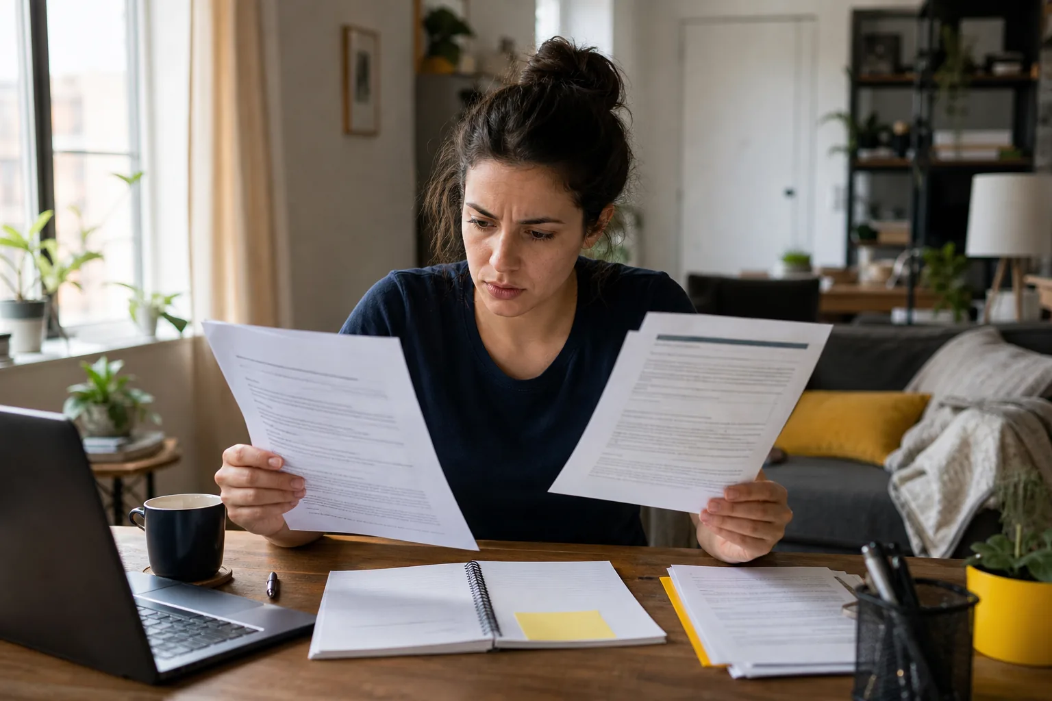 A renter compares a rent increase notice with a lease to check whether a landlord can raise rent mid-lease.