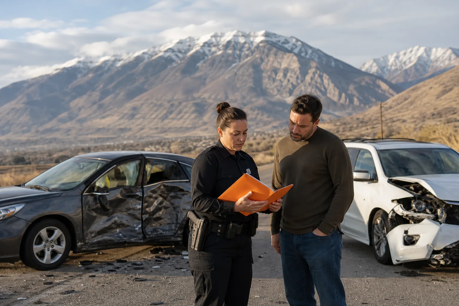 Utah driver requesting an official car accident report after a crash