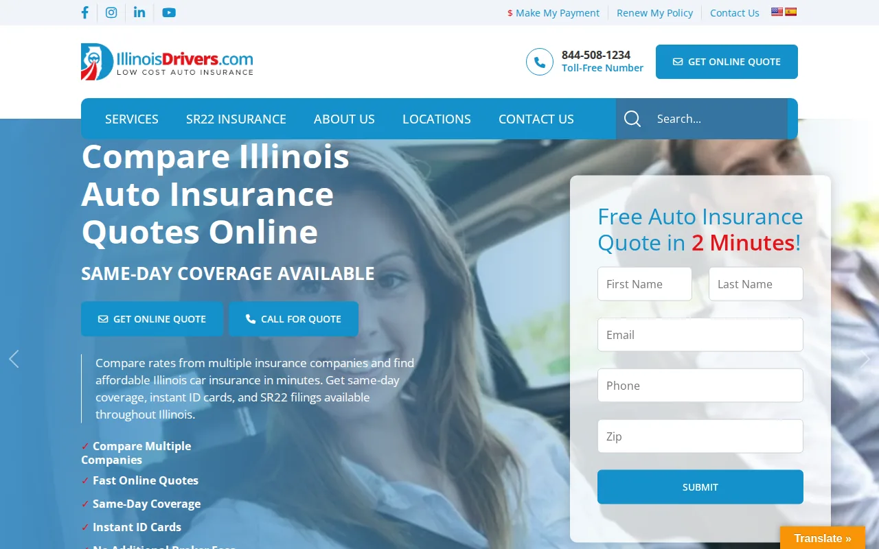 Illinois Drivers Insurance: visual reference for 1. Illinois Drivers Insurance