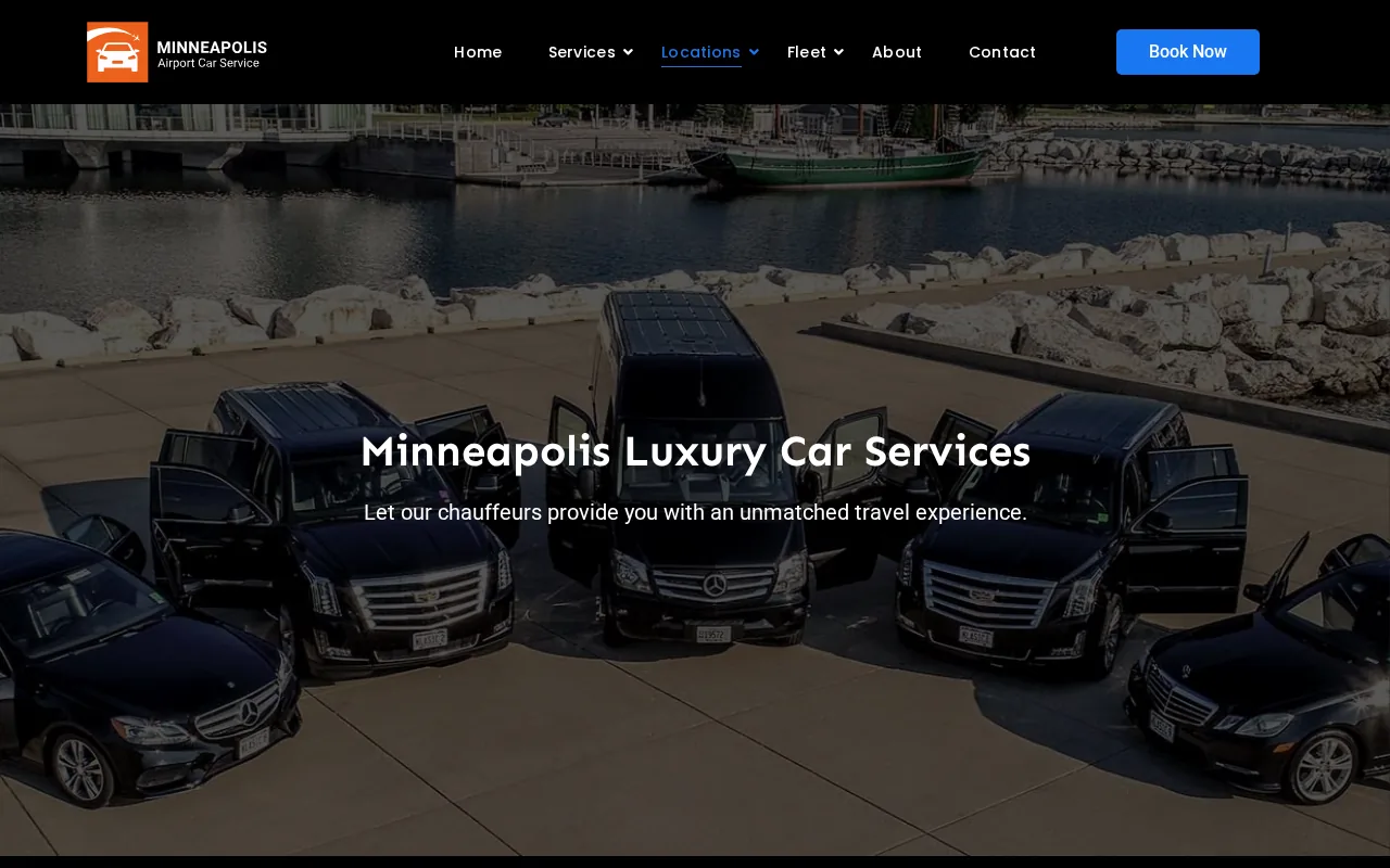 Screenshot of the Minneapolis Airport Car Service website
