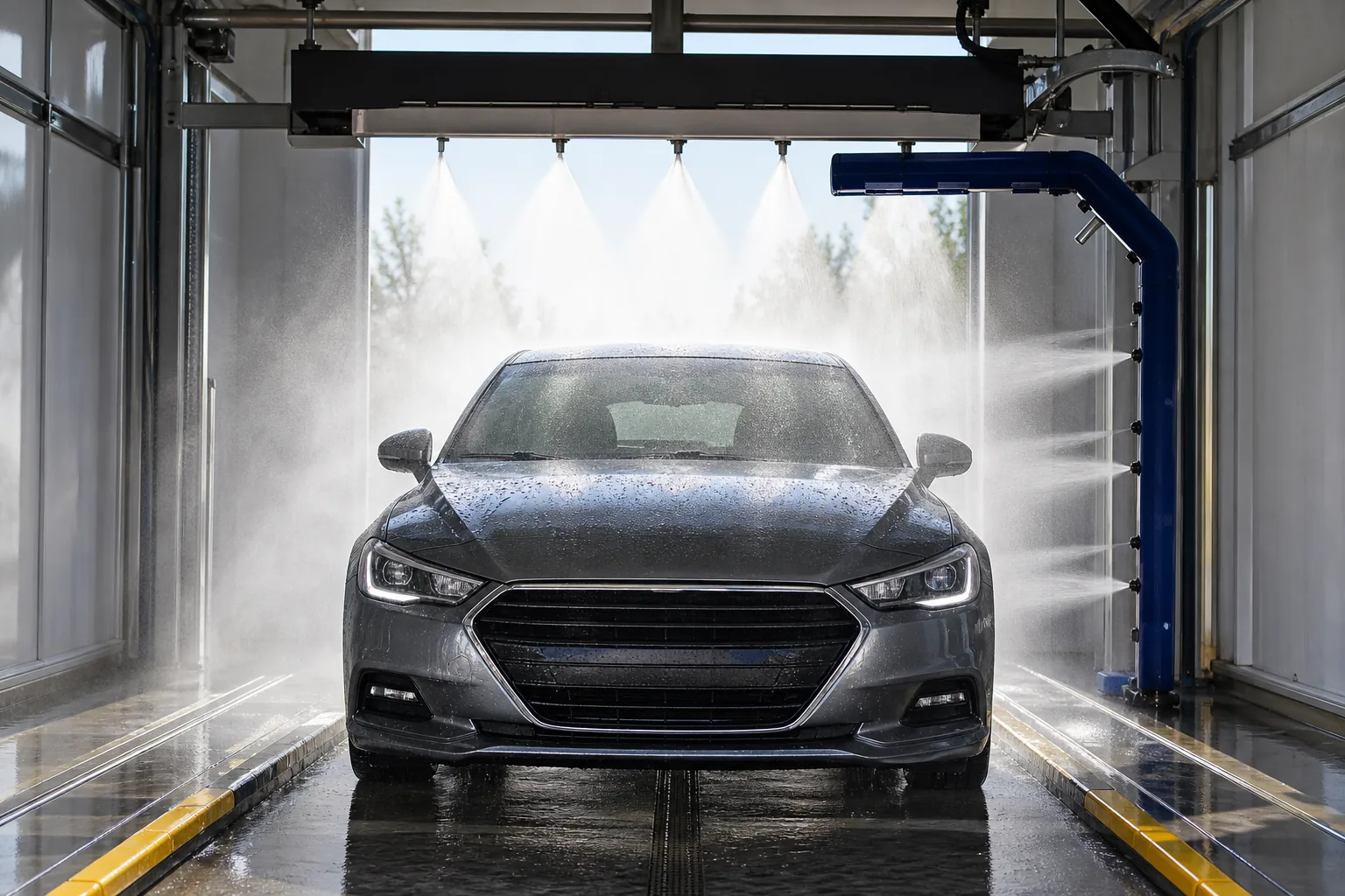 Illustration for No-contact wash systems