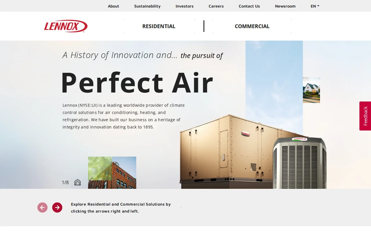 Lennox: visual reference for 3. Lennox, Premium Comfort Controls and High-Efficiency Options