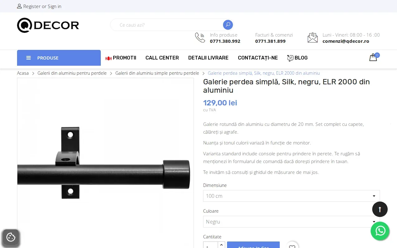 Screenshot of the Galeria ELR 2000 by QDecor website