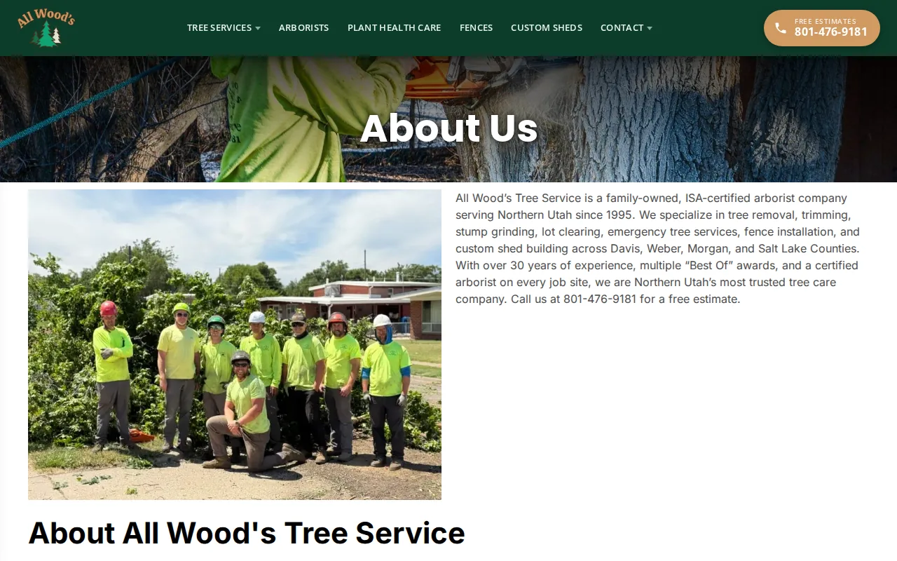 Best Certified Arborist Tree Trimming Services 1 All Wood's Tree Service: visual reference for 1. All Wood's Tree Service, Inc.