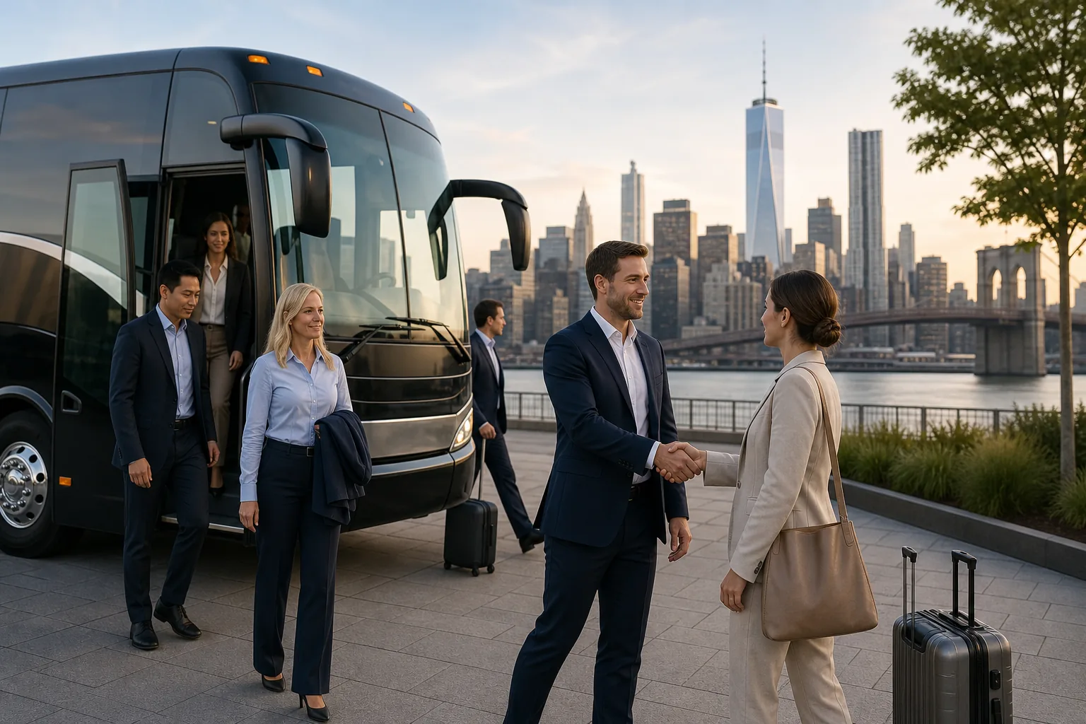 Illustration for Corporate Charter Bus Providers for NYC and Long Island