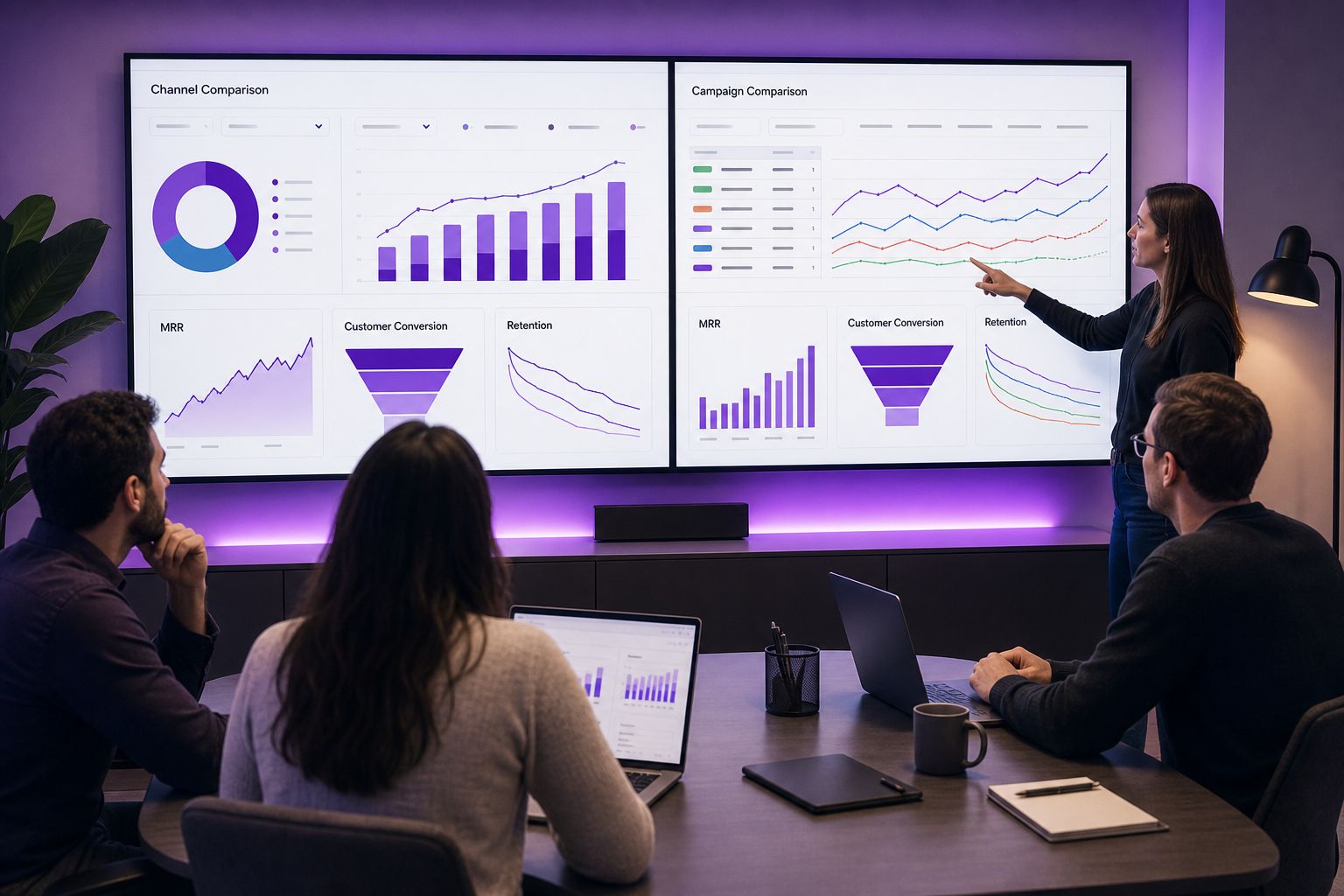 Chartsy Growth channel and campaign revenue comparison