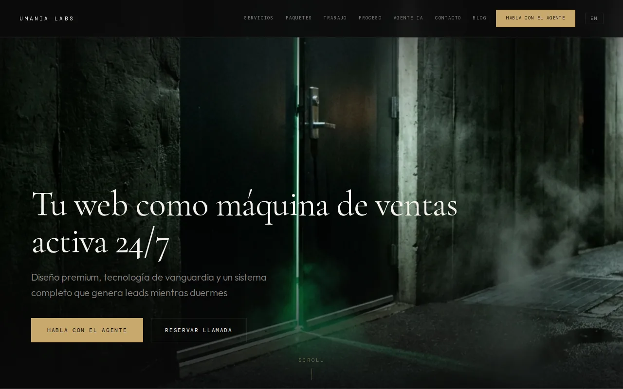 Screenshot of the Umania Labs website