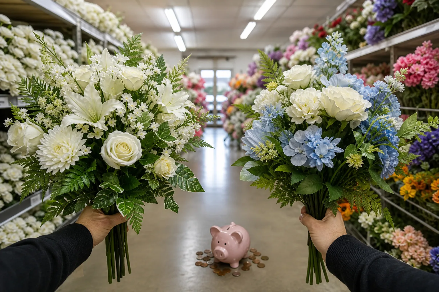 Illustration for Budget Artificial Funeral Flowers