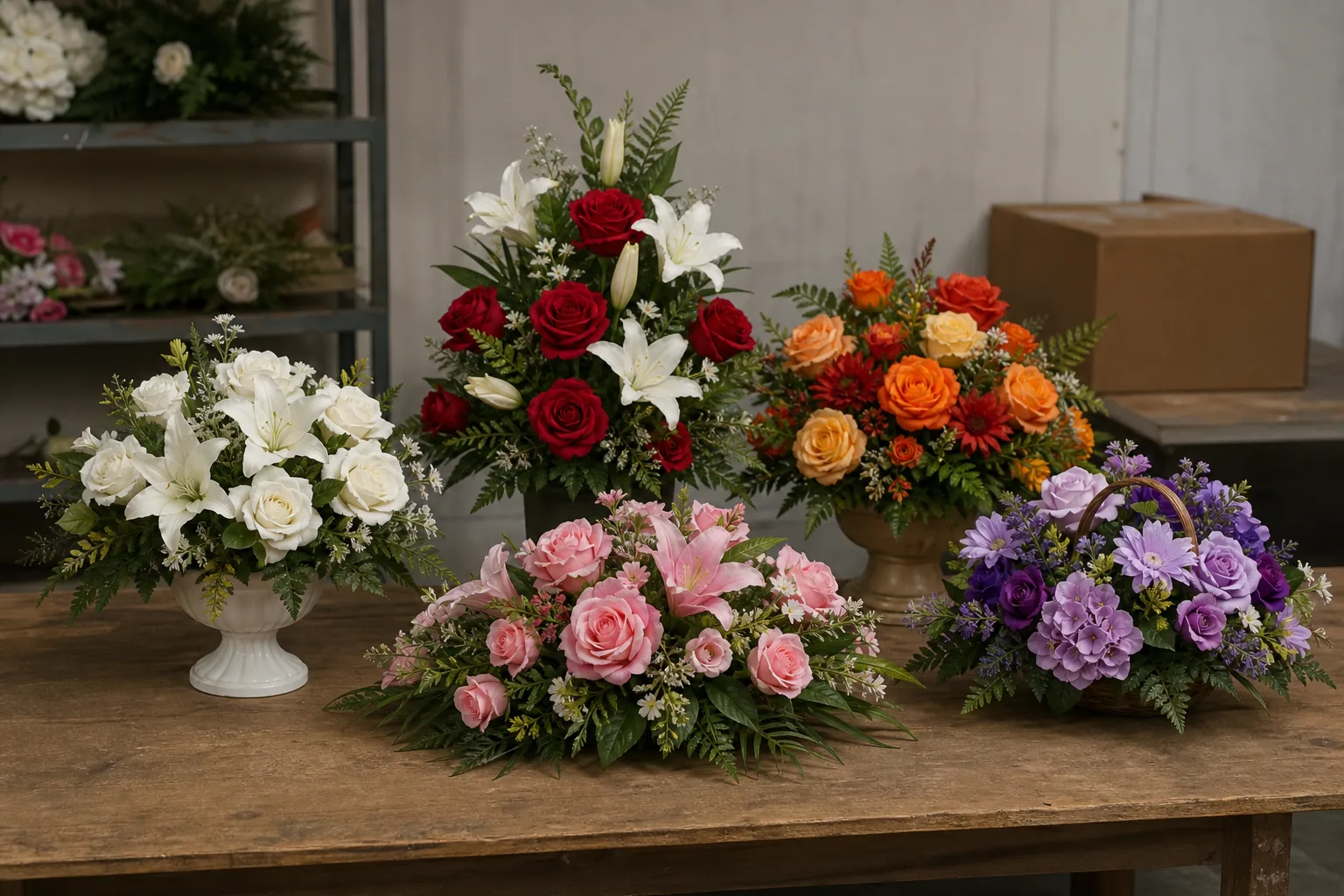 Illustration for Pre-arranged Artificial Flower Bouquets