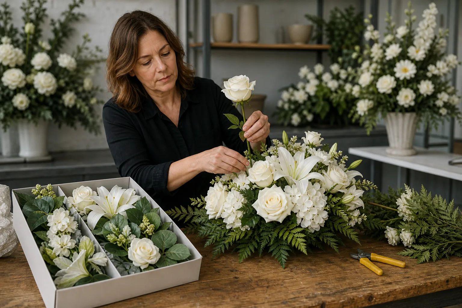 Illustration for Custom Artificial Funeral Flowers