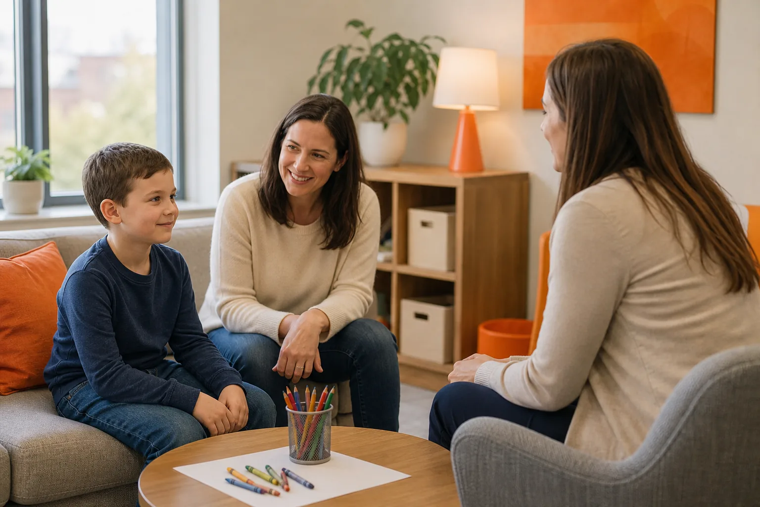 Child and caregiver preparing for a first behavioral therapy visit in Cincinnati.