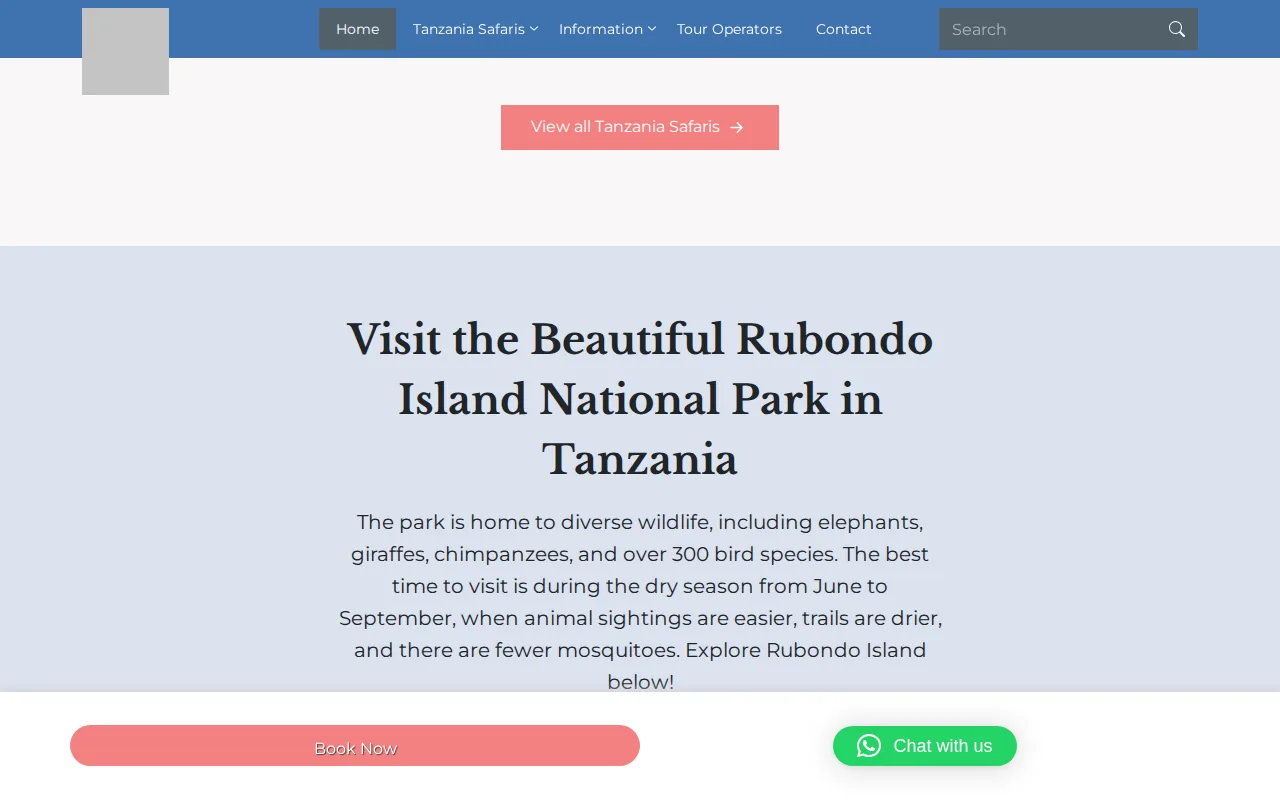 Rubondo Island National Park: visual reference for 3. Rubondo Island National Park – A Little-Known Chimpanzee Haven
