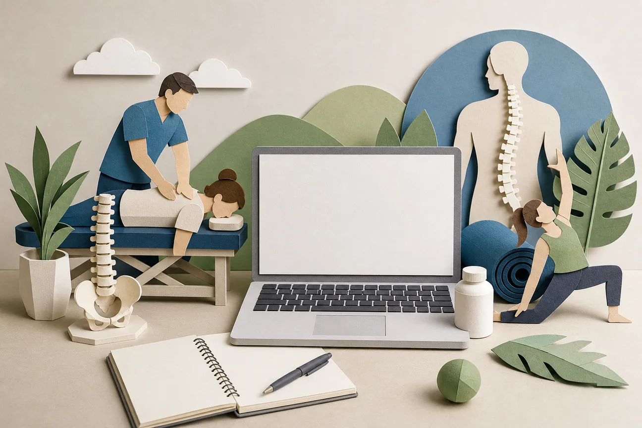 Papercraft illustration of Best Chiropractic Blog Topics: 7 Ideas to Use