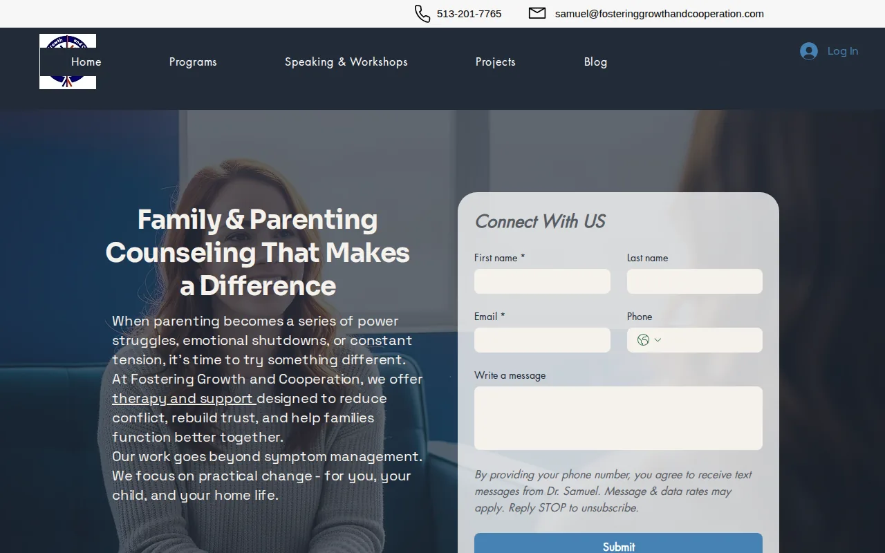 Fostering Growth and Cooperation: visual reference for 1. Fostering Growth and Cooperation, relationship-centered counseling for Cincinnati families