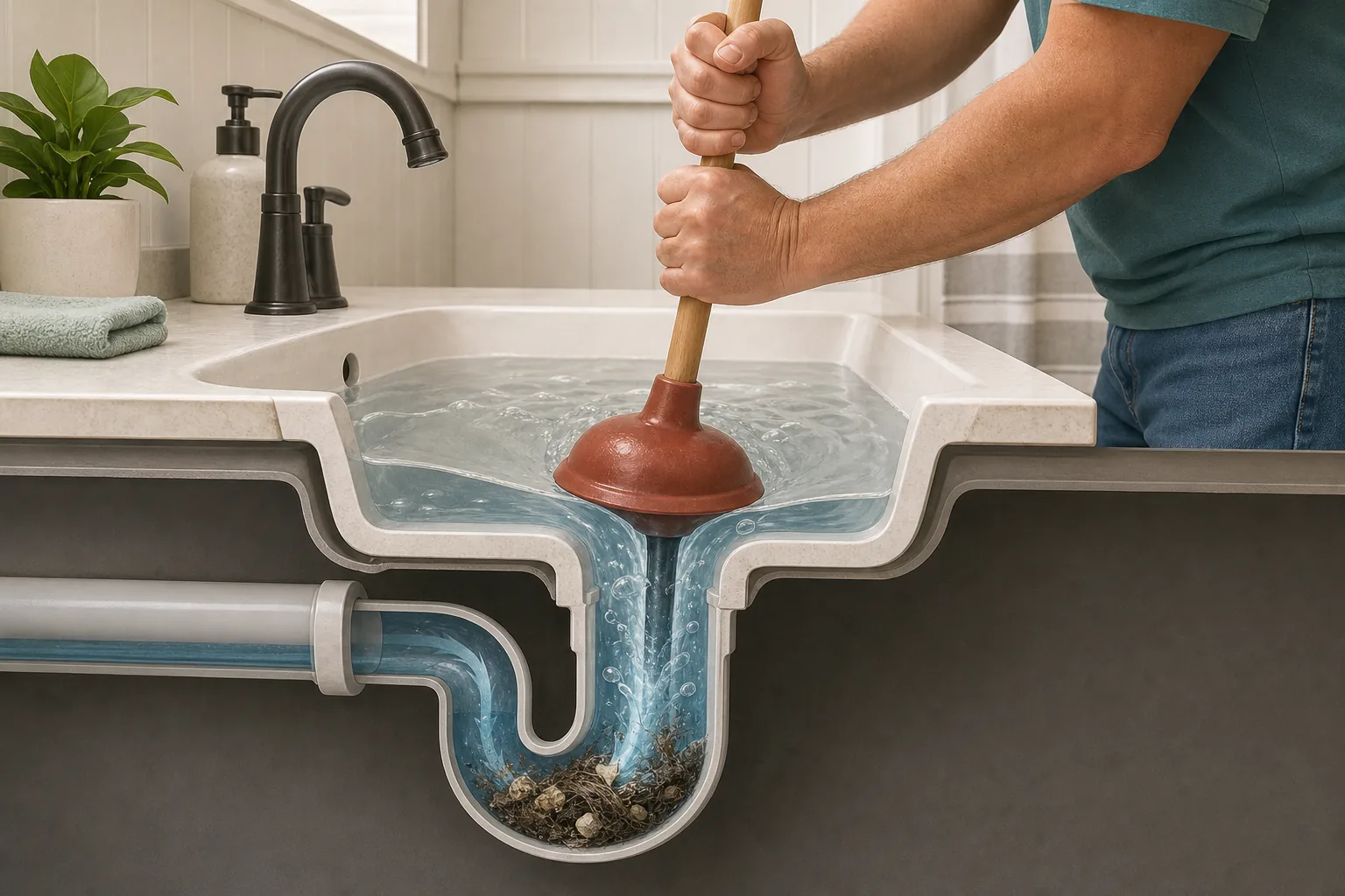 Illustration for Sink Plunger