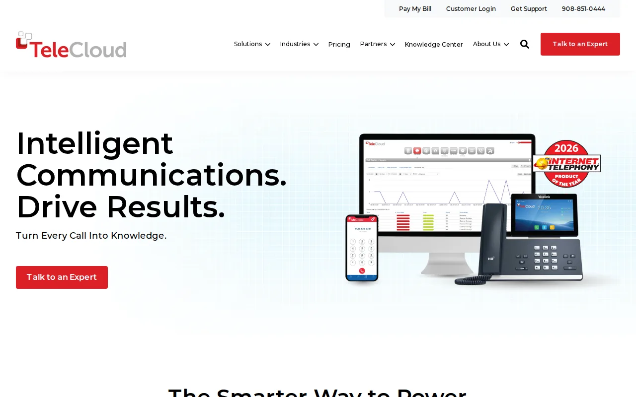 Screenshot of the TeleCloud website