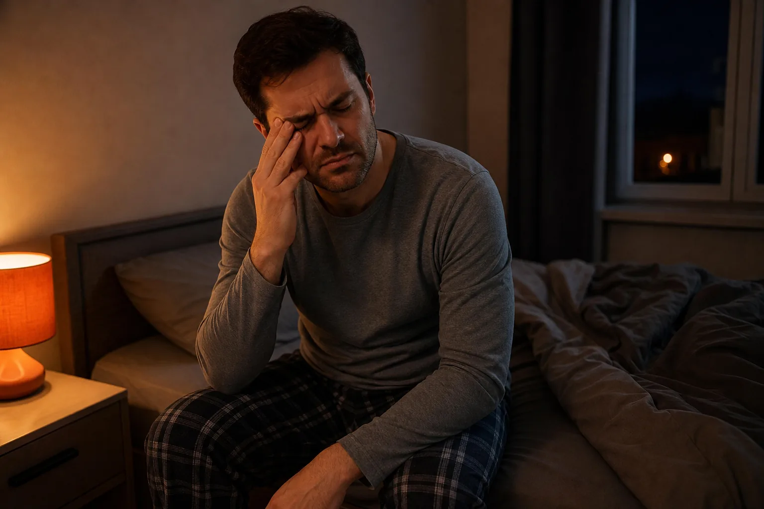 One-sided eye-area pain associated with a cluster headache.