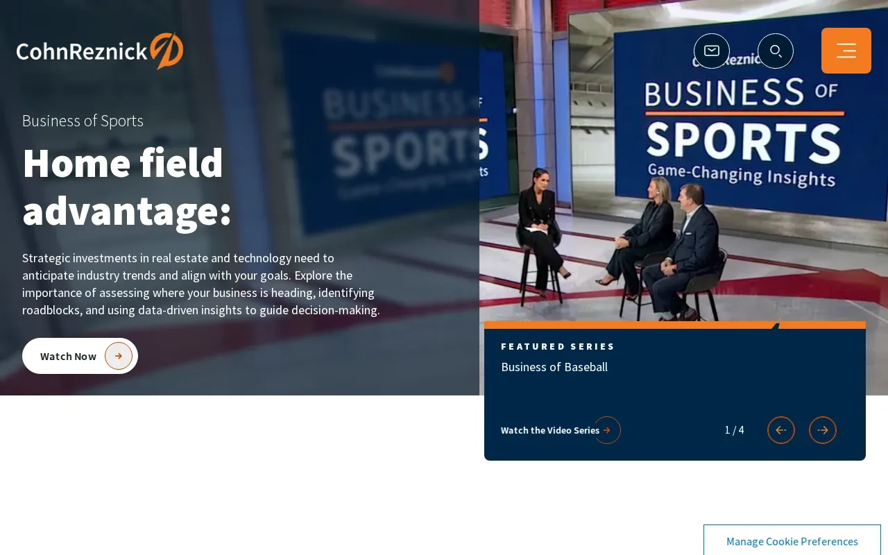 Screenshot of the CohnReznick website