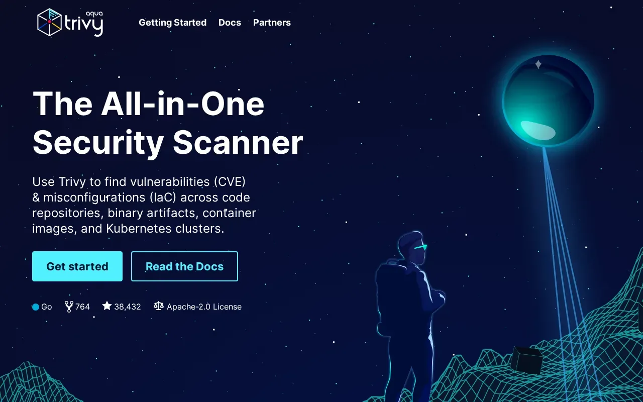 Screenshot of the Trivy by Aqua Security website