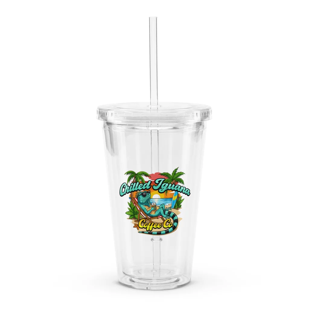 Product photo of Clear plastic tumbler