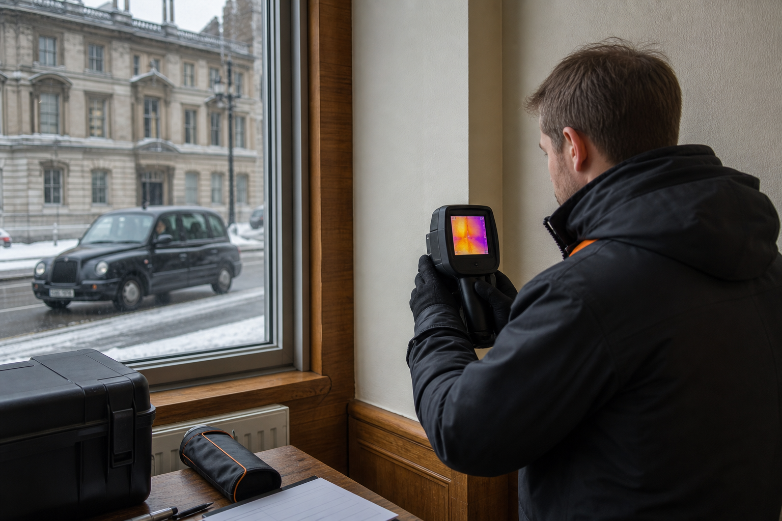 preparing a building for cold bridge thermal imaging survey