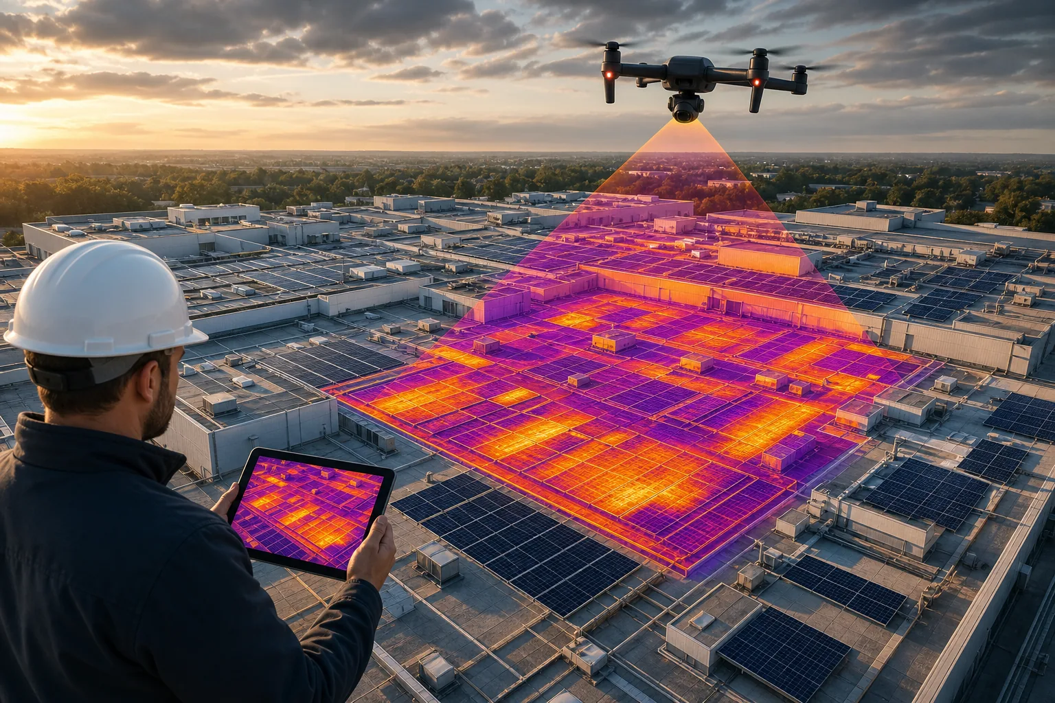 SkyScan: visual reference for 3. SkyScan , high‑resolution thermal imaging for complex roof layouts