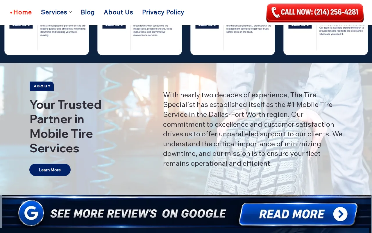 The Tire Specialist: visual reference for 1. The Tire Specialist – Best Overall Mobile Service