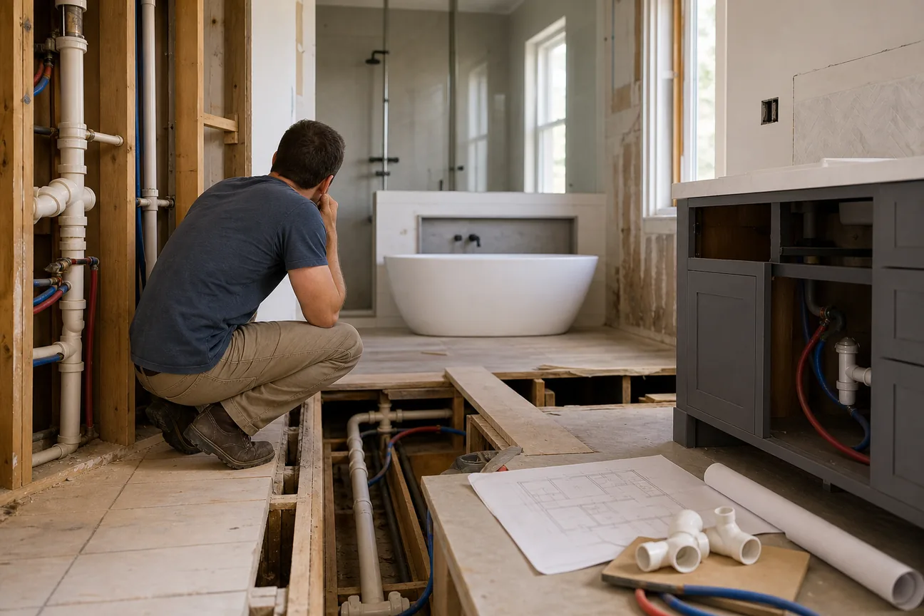 Editorial illustration for Top Common Plumbing Mistakes in Home Remodels