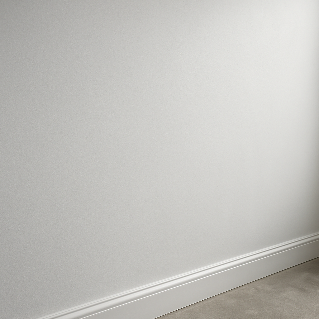 A well‑prepped interior wall showing smooth primer, no dust, ready for paint. Alt: Clean primed painting surface for interior walls.