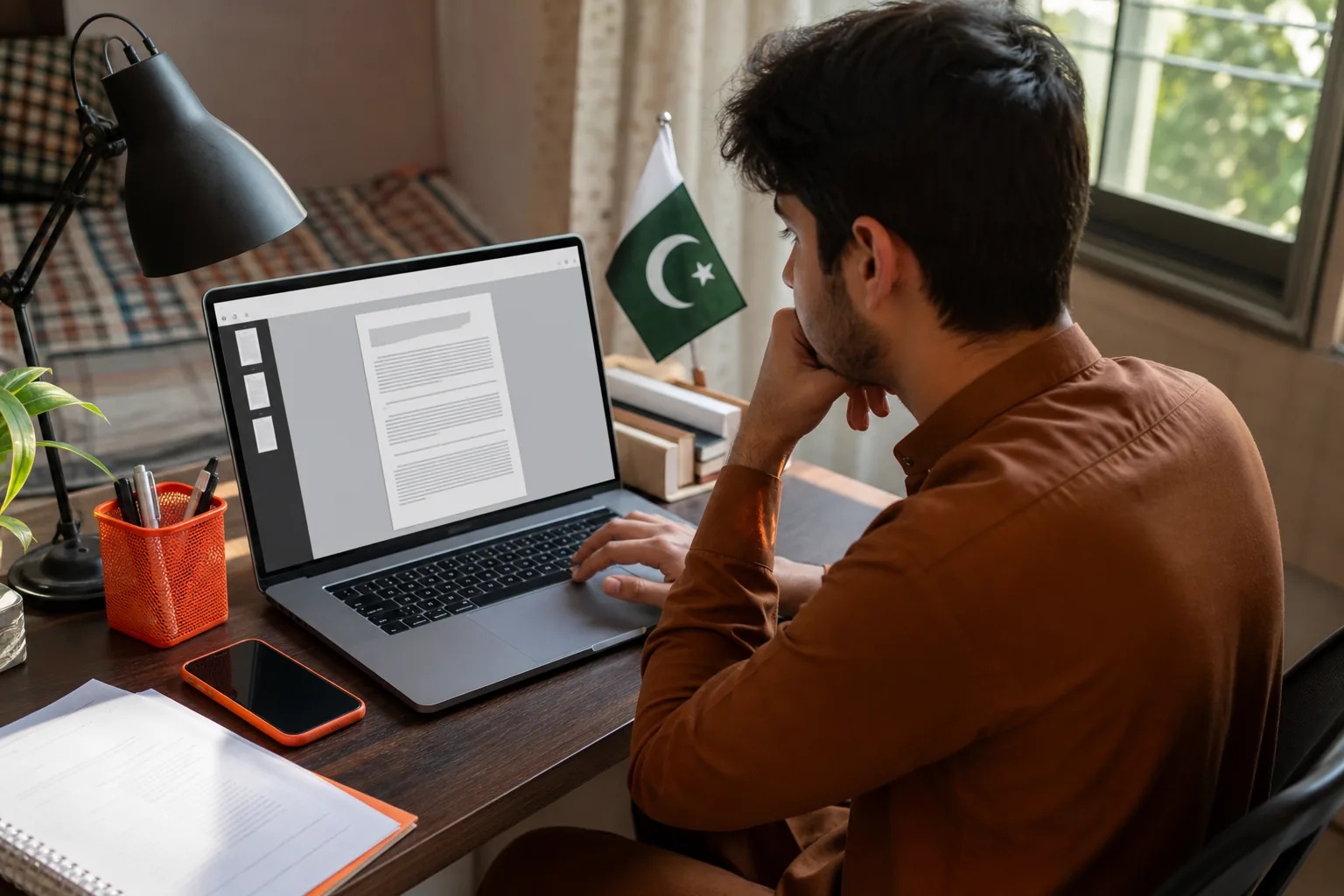 Compress a scanned PDF to 1 MB with a browser-based tool in Pakistan.