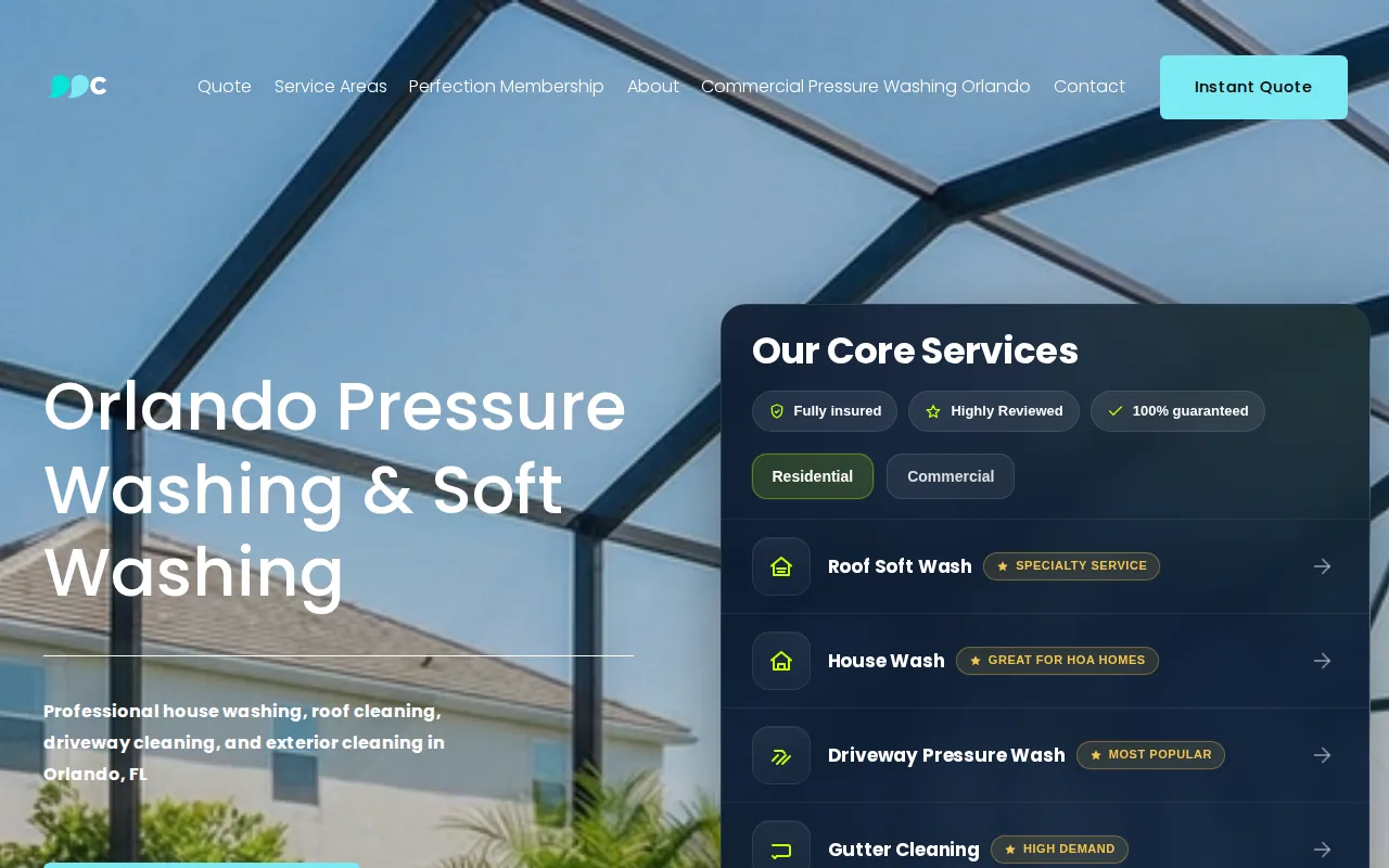 Perfection Power Cleaning: visual reference for 9. Perfection Power Cleaning — Deep Surface Cleaning for Homeowners