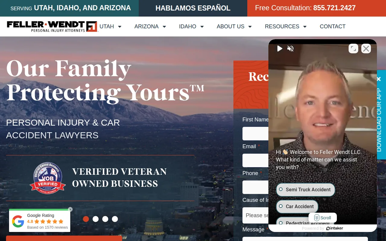 Screenshot of the Feller & Wendt website