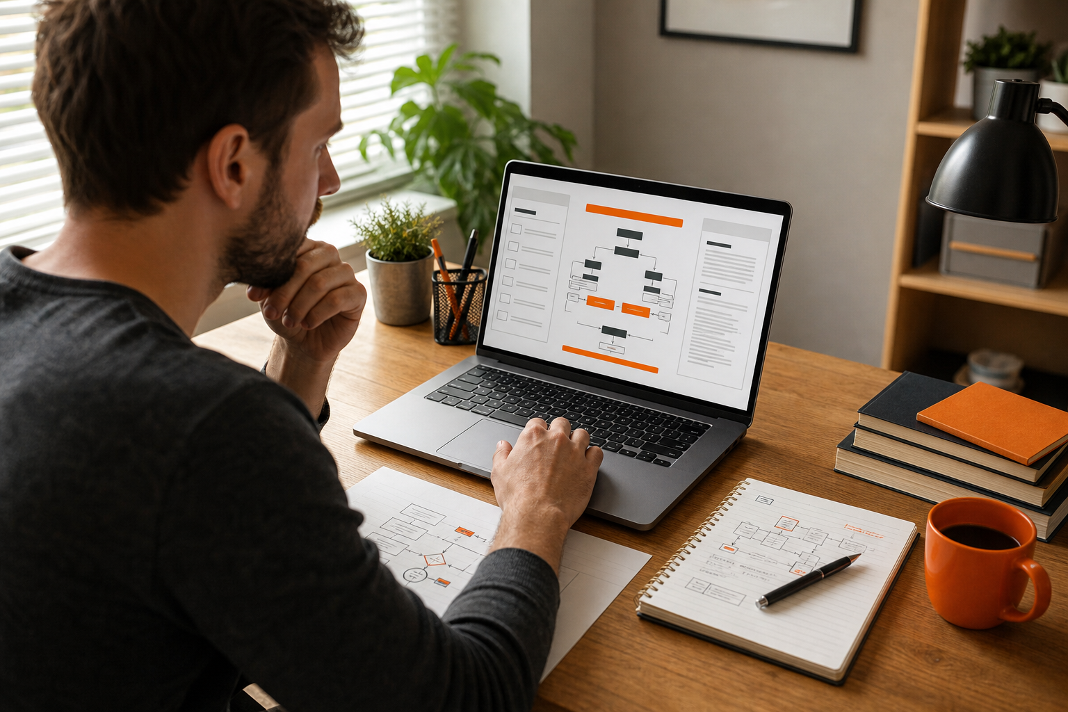 AI automation consulting proposal template on a laptop