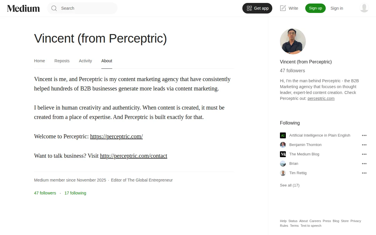 Perceptric: visual reference for 7. Perceptric — Primary research and data‑driven content for category authority