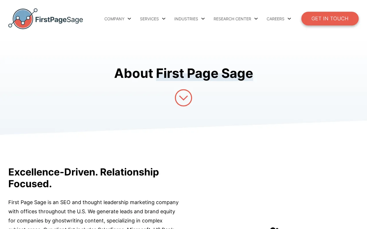 First Page Sage: visual reference for 9. First Page Sage — High‑volume SEO executive content for professional services