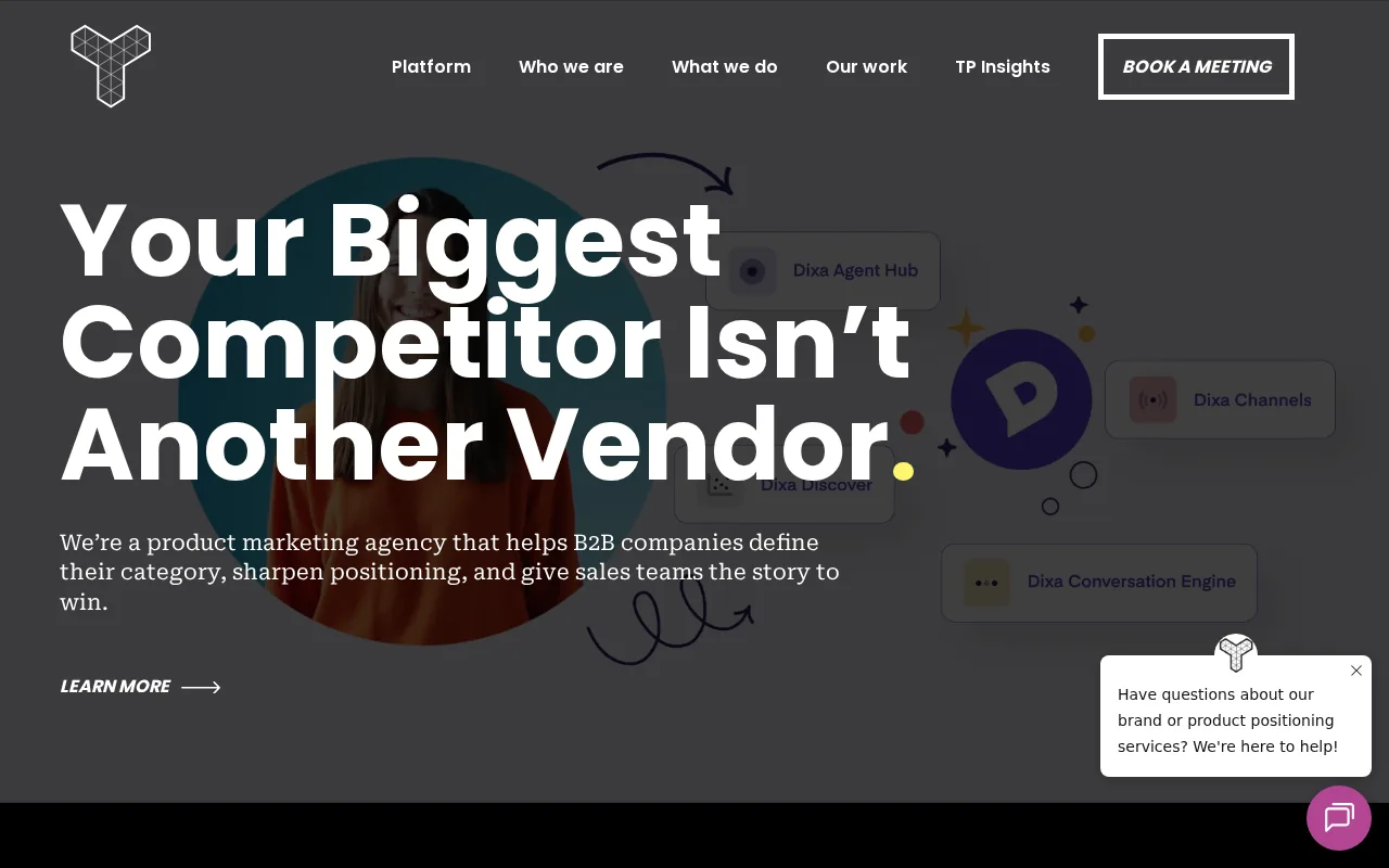 Best Content Strategy Agency Services 2 Screenshot of the Tomorrow People website