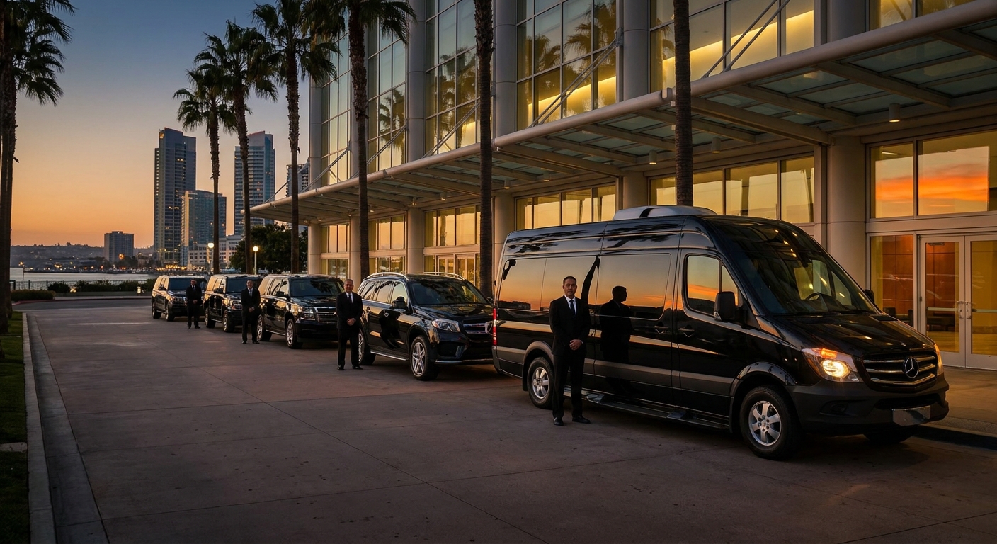 A photorealistic image related to convention-transportation-san-diego. Alt: convention-transportation-san-diego