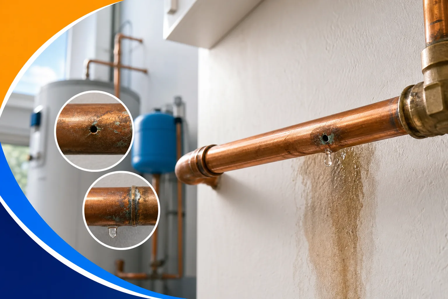 how to identify a copper leak and pinhole corrosion