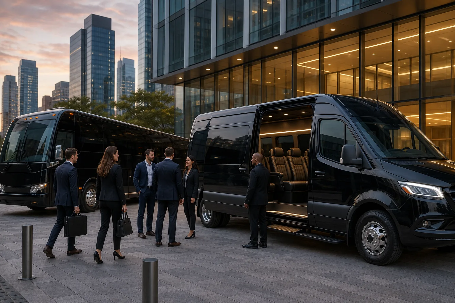 Illustration for Luxury Vans & Shuttle Bus