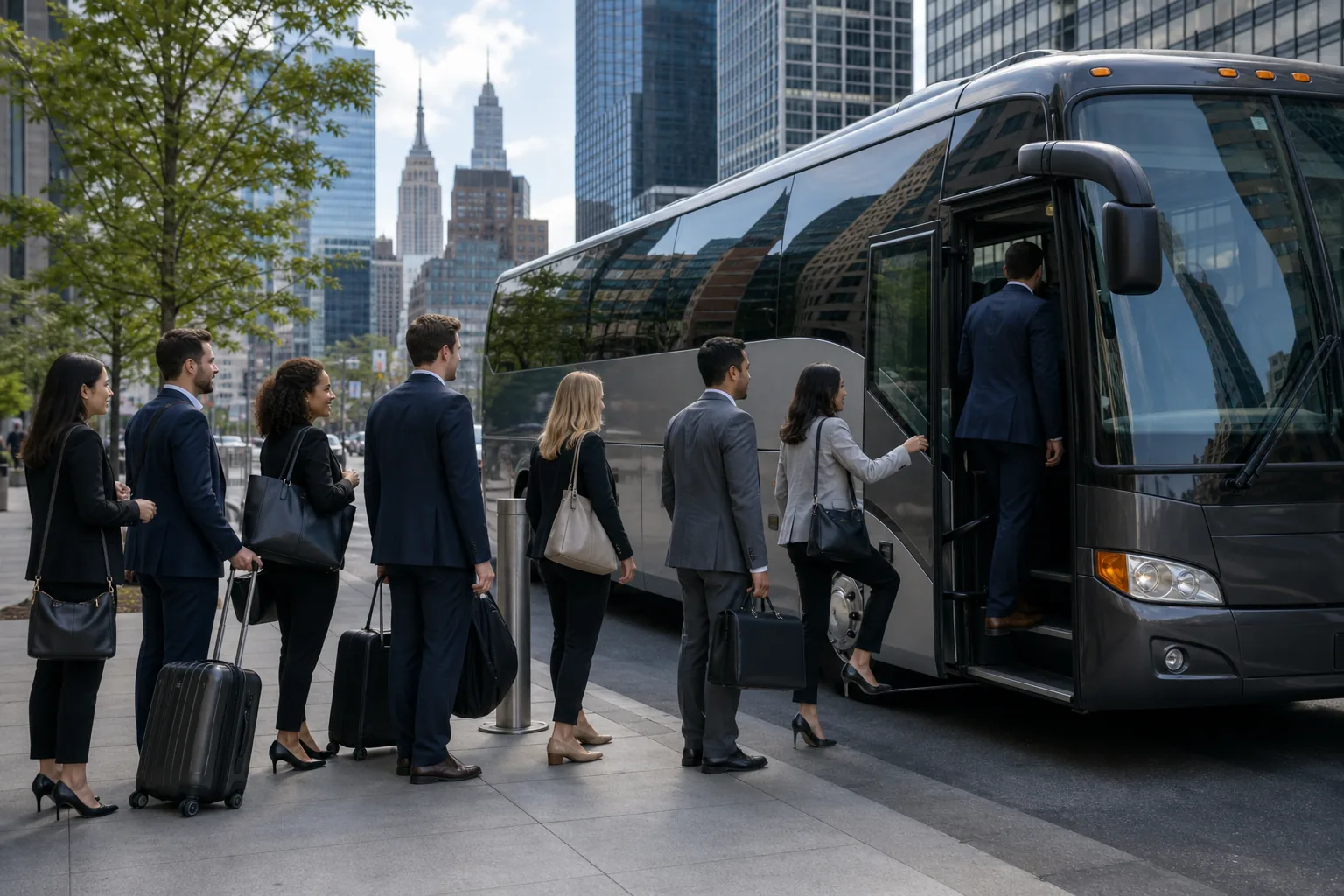 Illustration for New York City Charter Bus Company