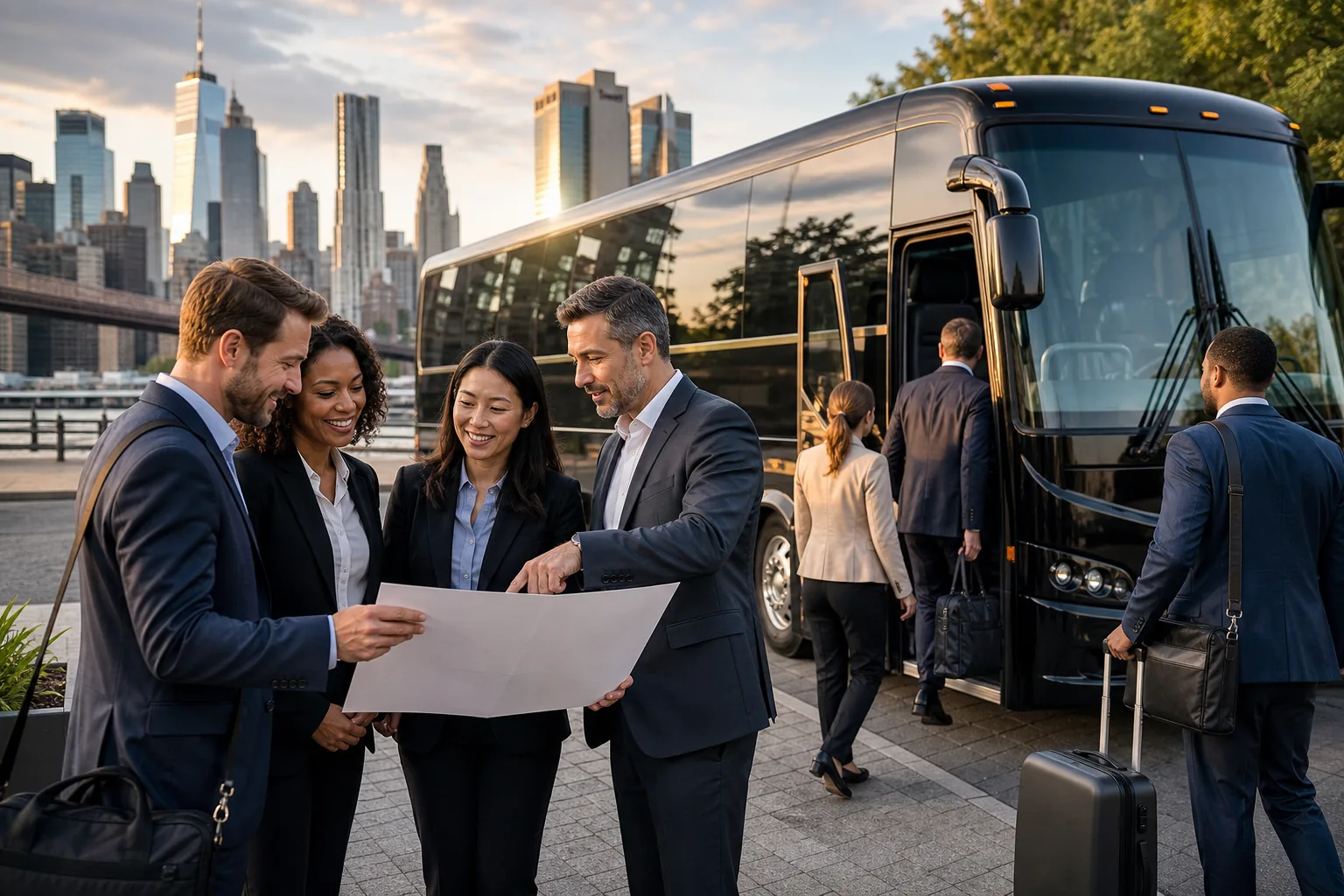 Illustration for Express Charter Bus NYC