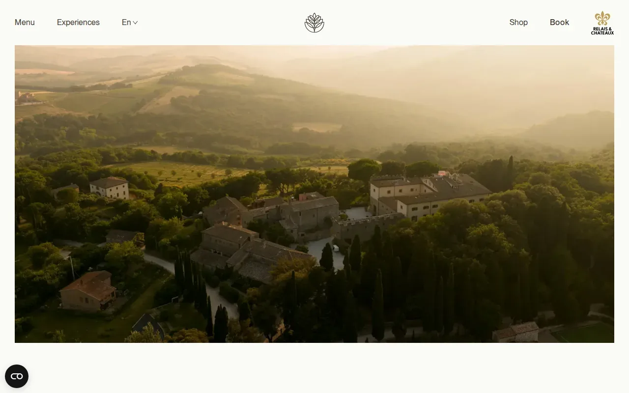 Screenshot of the Borgo Pignano website