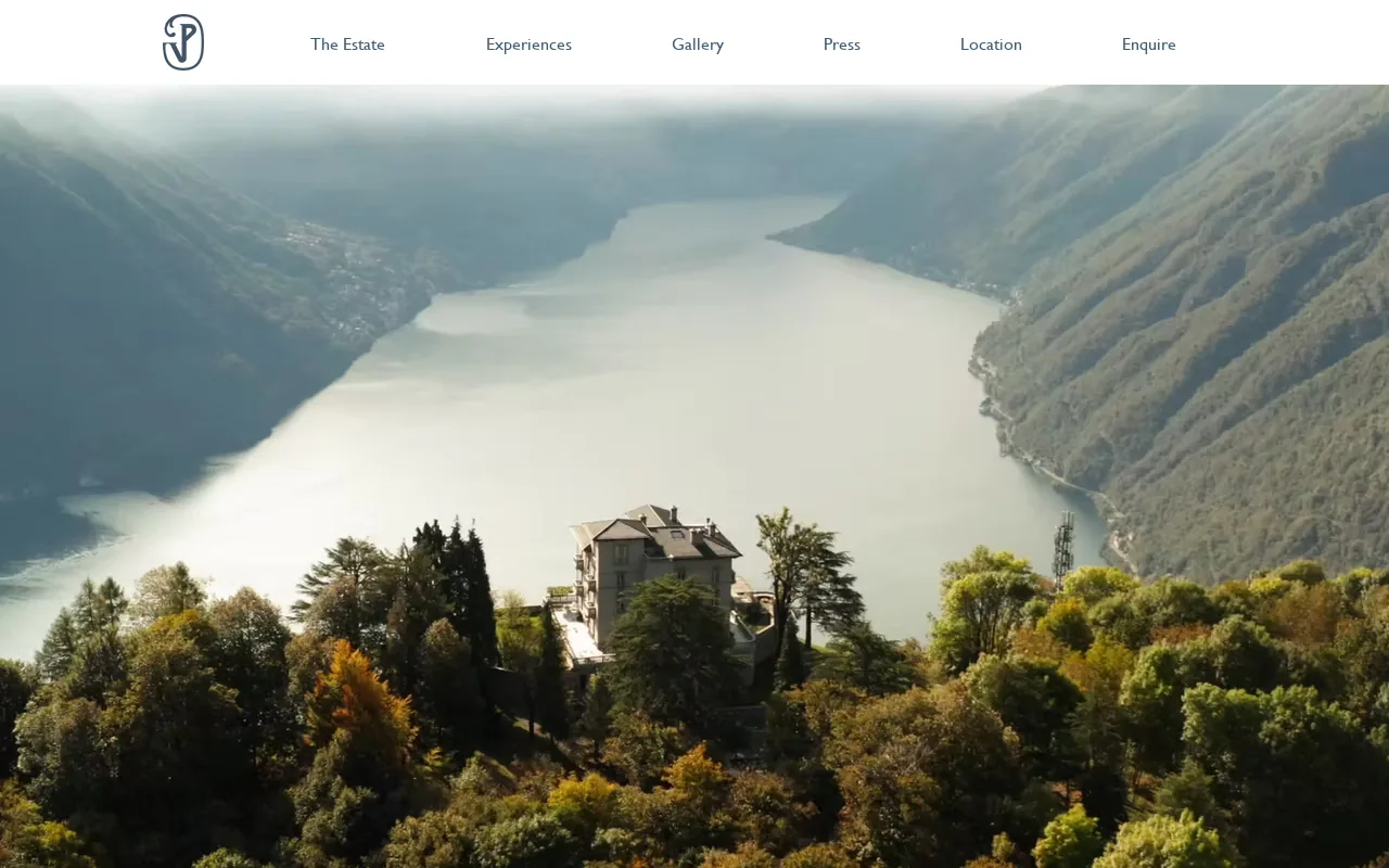 Screenshot of the Villa Peduzzi website
