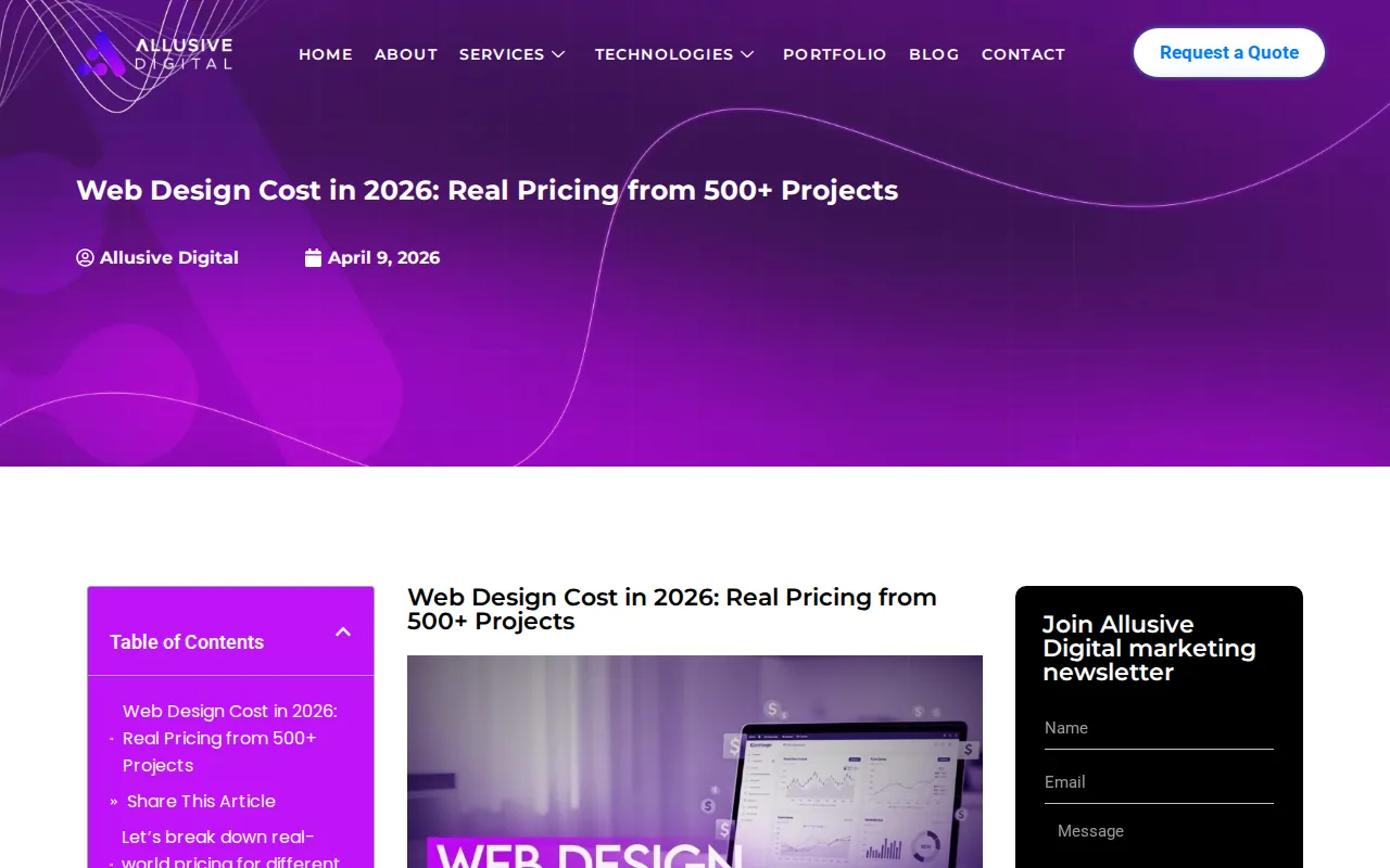 Allusive Digital: visual reference for 4. Allusive Digital , Full‑stack WordPress & SEO solutions