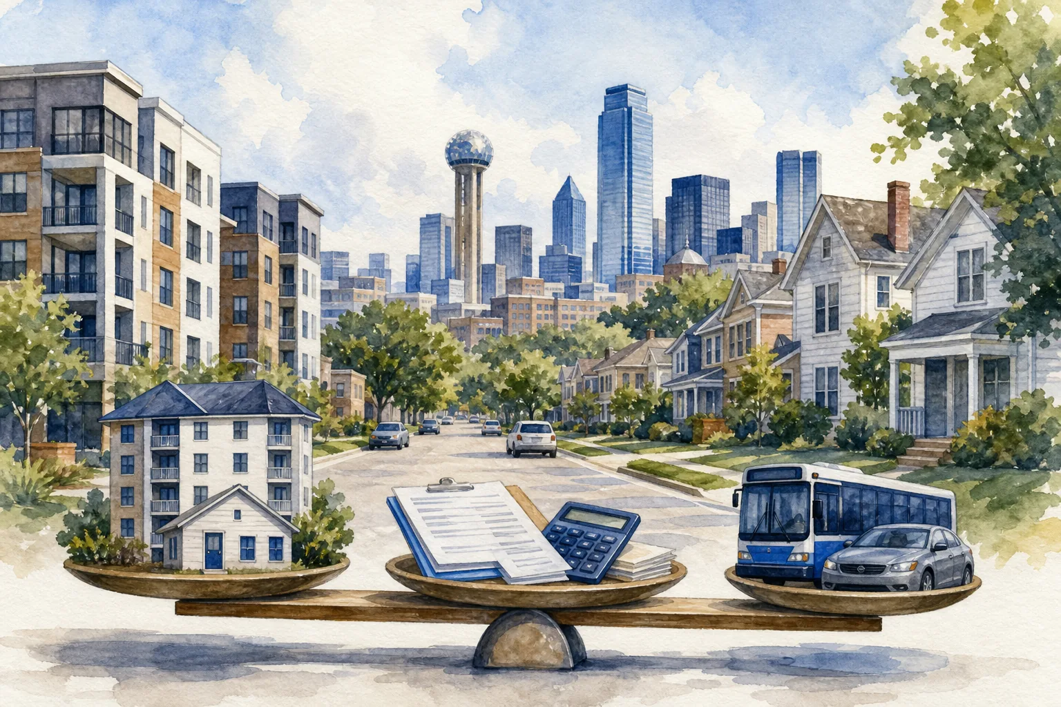 Cost of living in Dallas Texas with housing and city expenses.