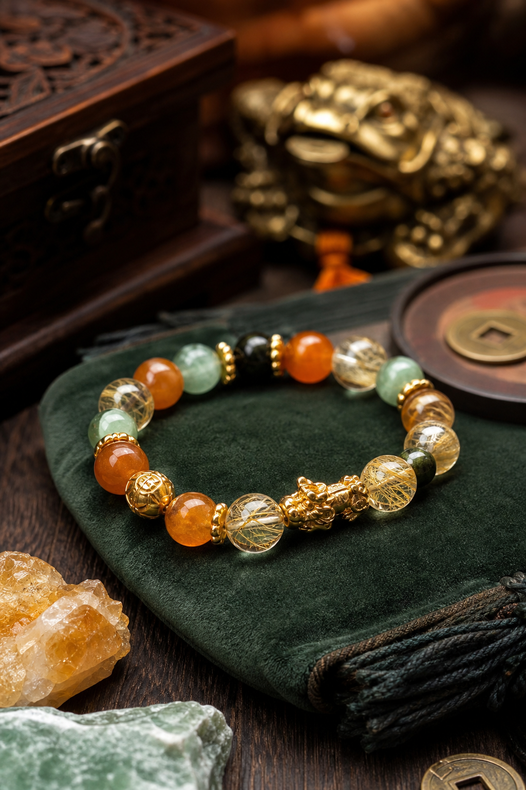 A photorealistic image related to crystal-bracelets-for-wealth. Alt: crystal-bracelets-for-wealth